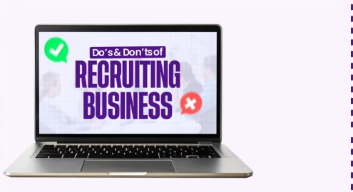 Do's and Don'ts of Recruiting Business bonus guide on a laptop
