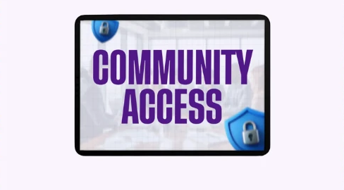 Community Access bonus shown on a tablet